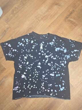 Mens L Humans Are Idiots Black Tie-Dye Splash Multicolored T-Shirt JV Jac Vanek